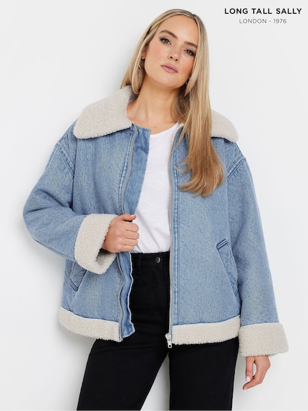 Long Tall Sally Denim And Borg Jacket (AN6203) | €93