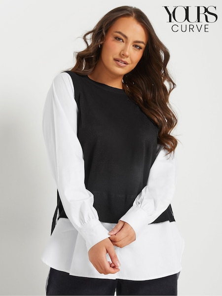 Yours Curve Black Vest Short (AN6240) | €49