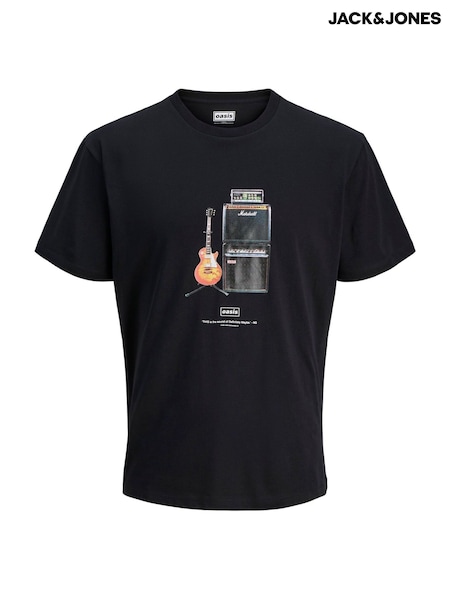 Чорний - Jack & Jones 100% Cotton Oasis Guitar футболки (AN6305) | 1 682 грн