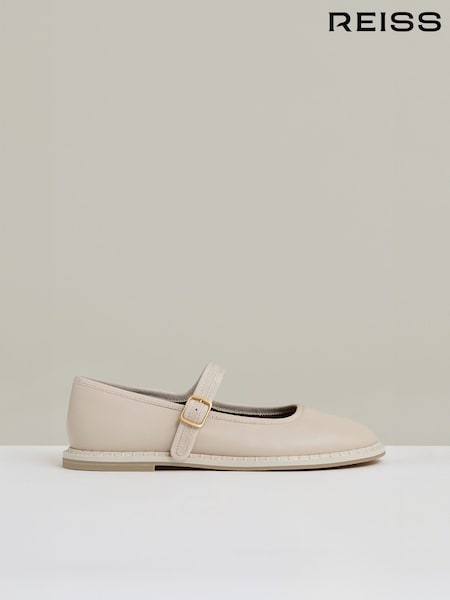Off White - Reiss Nicole Leather Mary-Jane Shoes (AN6332) | €244