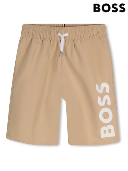 BOSS Natural Vertical Logo Swim Shorts (AN6341) | €73