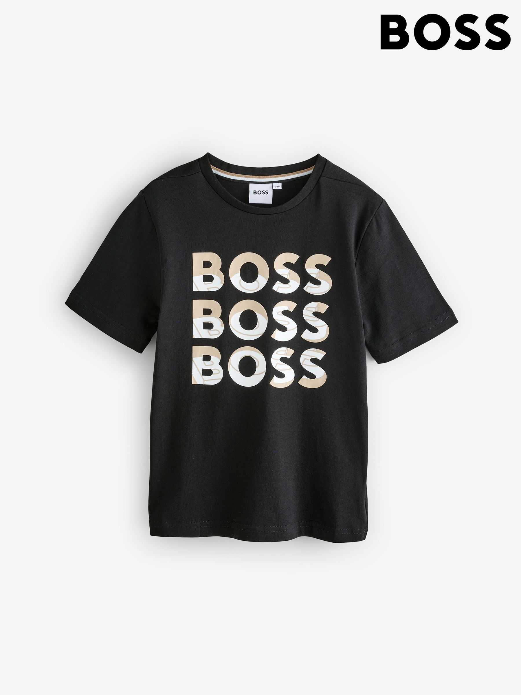 Boys T Shirts Boss Black Graphic Next Luxembourg