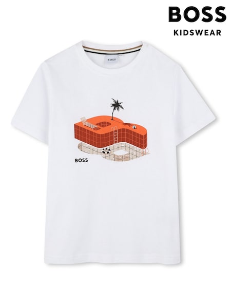 BOSS Logo Vehicle Graphic Short Sleeve T-Shirt (AN6352) | 410 LEI