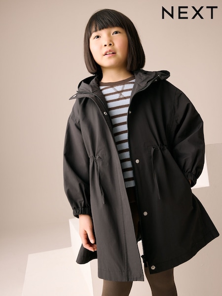 Black Waterproof Skirted Cagoule Jacket (3-16yrs) (AN6419) | €51 - €65