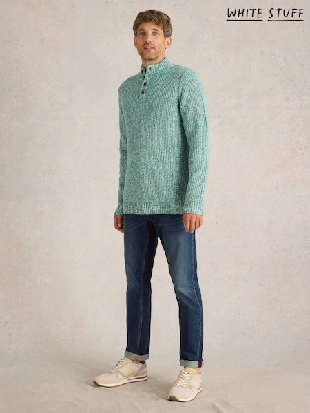 White Stuff Rye Twisted Button Neck Jumper (AN6584) | 3 905 грн