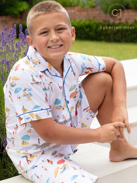 Cyberjammies Cream Minijammies Printed Shorty Set (AN6613) | R$ 215