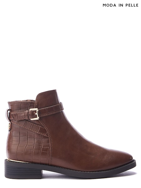 Moda in Pelle Laira Smart Ankle Boots With Strap Detail (AN6634) | ₪649