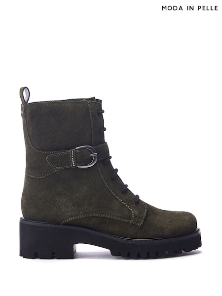 Moda in Pelle Oberon Mid Height Lace-Up Leather Boots (AN6641) | ₪649