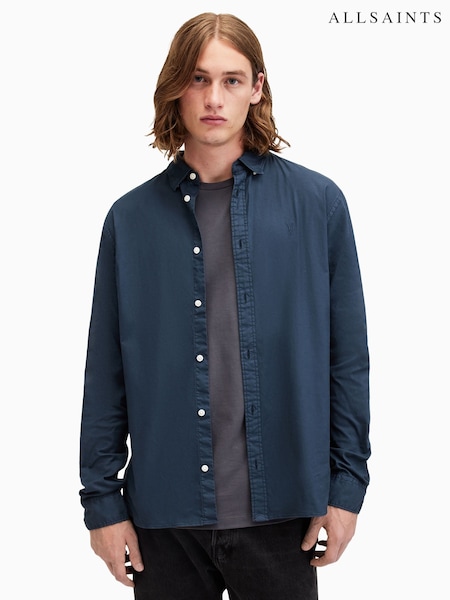 AllSaints Blue Hawthorne Longsleeves Shirt (AN6789) | €142