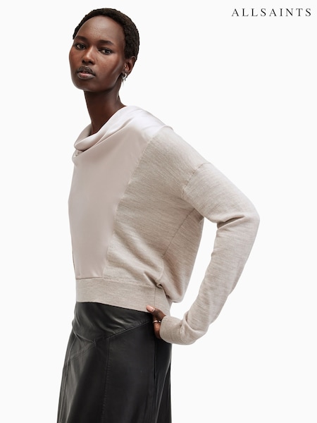 AllSaints Brown Myra Cowl Jumper (AN6810) | $243