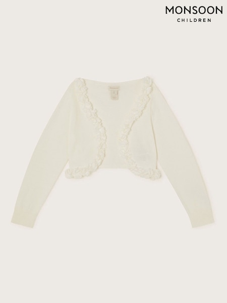 Monsoon Flora Corsage Trim 100% Cotton Cardigan (AN6864) | € 33 - € 38
