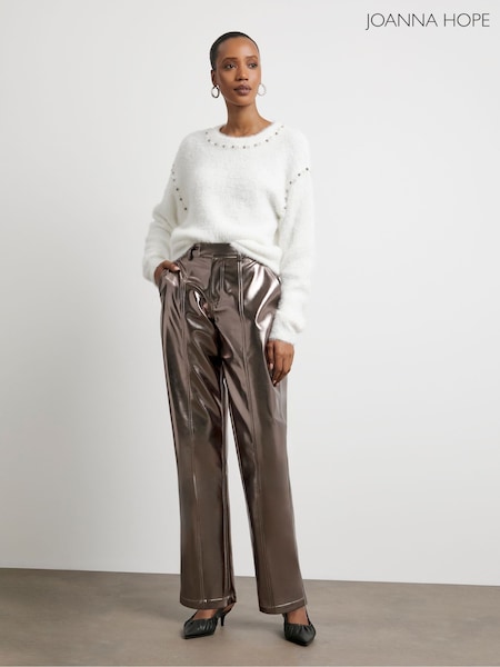 Joanna Hope Metallic PU Trousers (AN6896) | €49