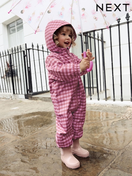 Pink Waterproof Printed Puddlesuit (3mths-7yrs) (AN6989) | €26 - €32