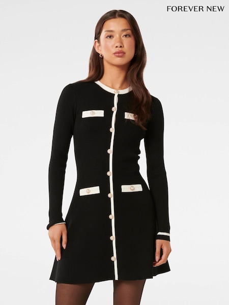 Forever New Kerry Contrast Knit Mini Dress (AN7007) | €97