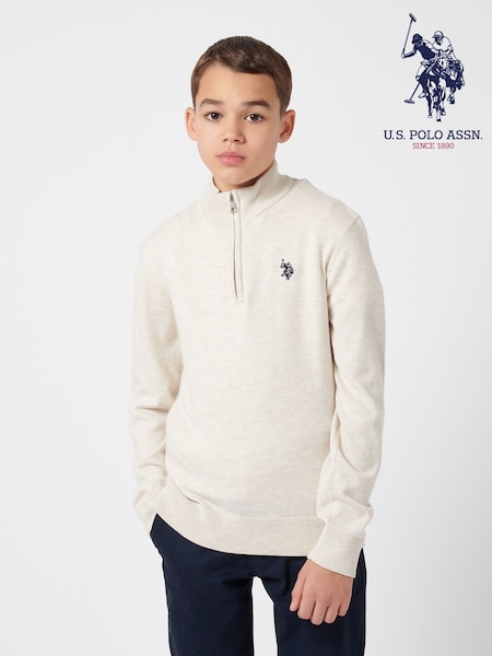 U.S. Polo Assn. Natural Boys Knitted Quarter Zip Polo Shirt (AN7049) | 3,004 UAH - 3,605 UAH
