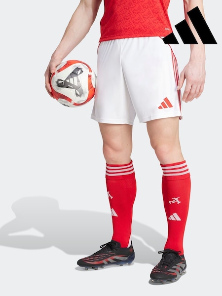 adidas White Arsenal 25/26 Home Shorts (AN7087) | R$ 375