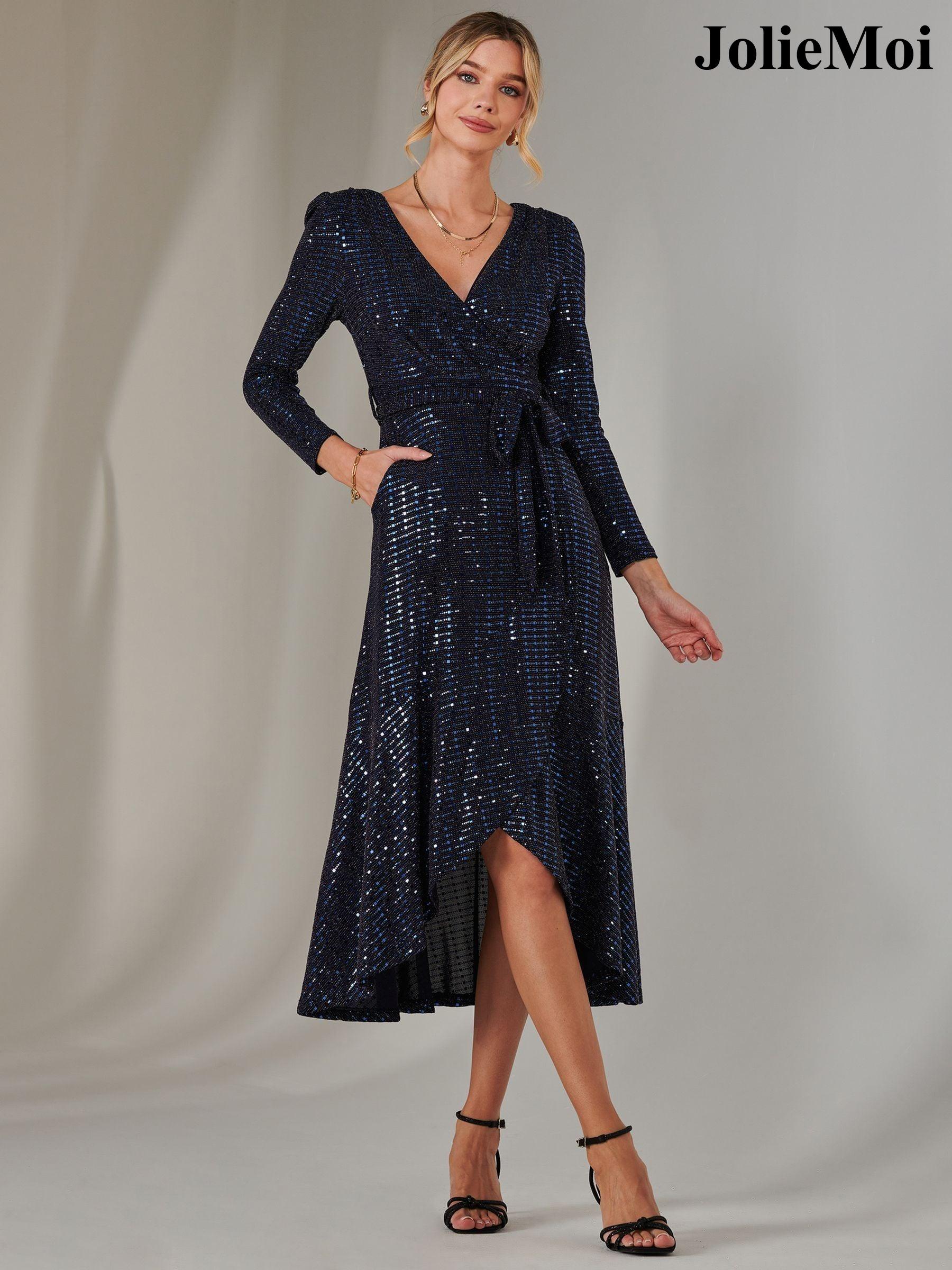 Women s Blue Wrap Partywear Dresses Next United Arab Emirates