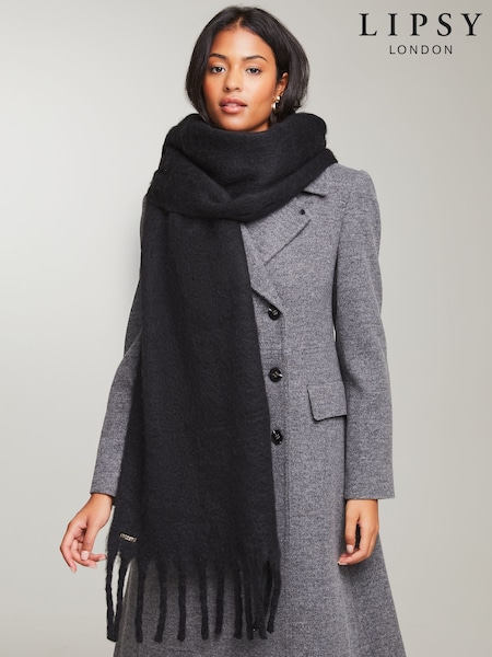 Черный - Lipsy Oversized Super Soft Brushed Scarf (AN7142) | €12