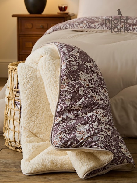 Night Lark Woodland Creatures 9 Tog Cosy Sherpa Throws Set