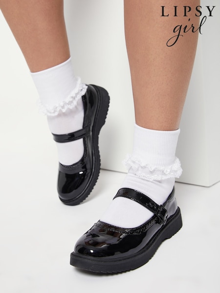 Lipsy Chunky Mary Jane Dolly School Shoes (AN7321) | ‏174 ر.س.‏ - ‏201 ر.س.‏