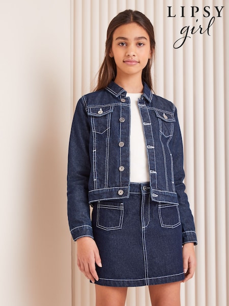 Lipsy Denim Western Jacket (5-16yrs) (AN7331) | ‏93 د.إ.‏ - ‏ 126‏ د.إ.