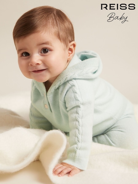 ירוק מנטה - Reiss Eder 100% Cashmere Hoodie And Leggings Set (AN7364) | ‏693‏₪