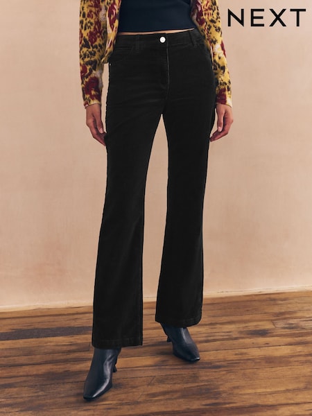 Black Cord Boootcut Trousers (AN7370) | € 49