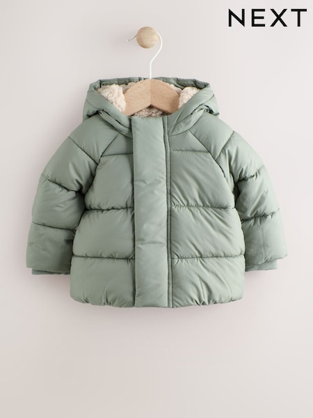 Sage Green Baby Puffer Jacket (0mths-2yrs) (AN7421) | AED112 - AED122