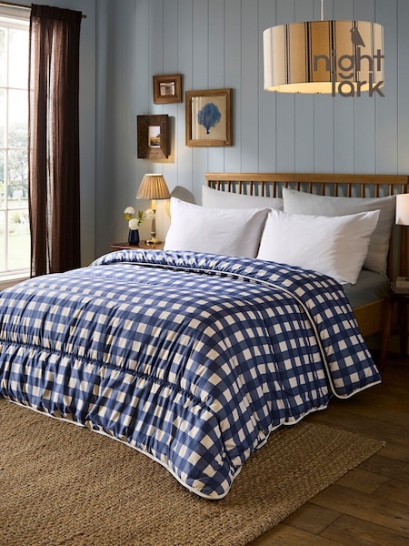 Night Lark Gingham Coverless Duvet Set