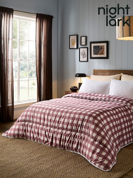 Night Lark Gingham Coverless Duvet Set