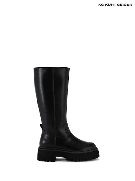 KG Kurt Geiger Trick High Leg Black Boots (AN7559) | AED492