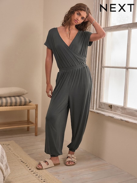 Grey Sandwash Modal Jumpsuit (AN7588) | €56
