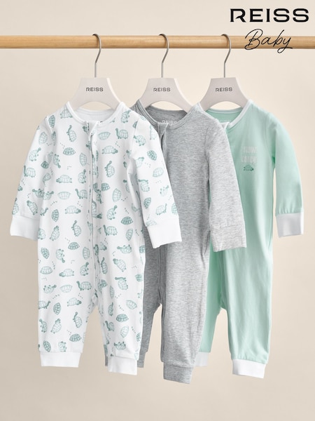 Reiss Grey Marl Jonah Sleepsuit Gift Set 3 Pack (AN7638) | kr1 604