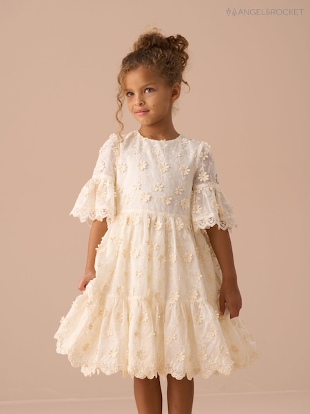 Angel & Rocket Cream Delphine Embellished Swing Dress (AN7700) | 4,206 UAH - 4,686 UAH