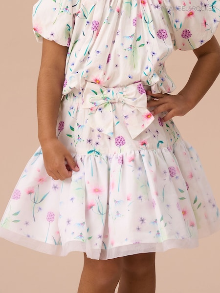 Angel & Rocket White Perla Puff Ball 100% Cotton Skirt (AN7757) | R$ 275 - R$ 345
