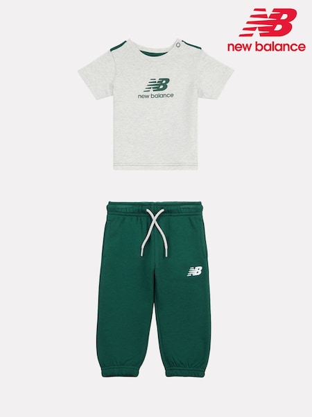 New Balance Grey Baby Boys T-Shirt and Jogger Set (AN7785) | €46