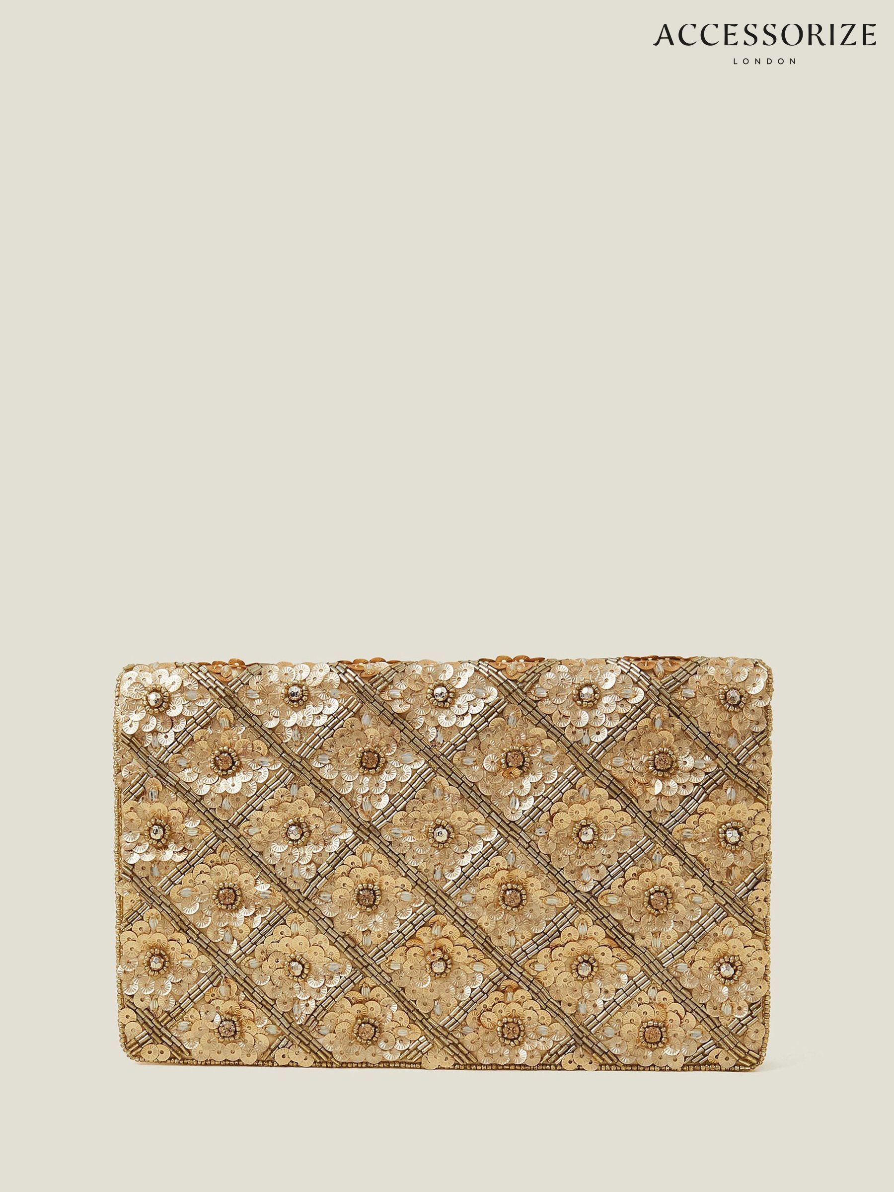 Women s Accessorize Gold Clutch Accessories Next Luxembourg