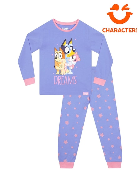 Character Purple Bluey And Bingo 100% Cotton Pyjamas (AN7875) | €23