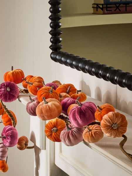 Autumn Velvet Pumpkin Garland (AN8089) | 53 €
