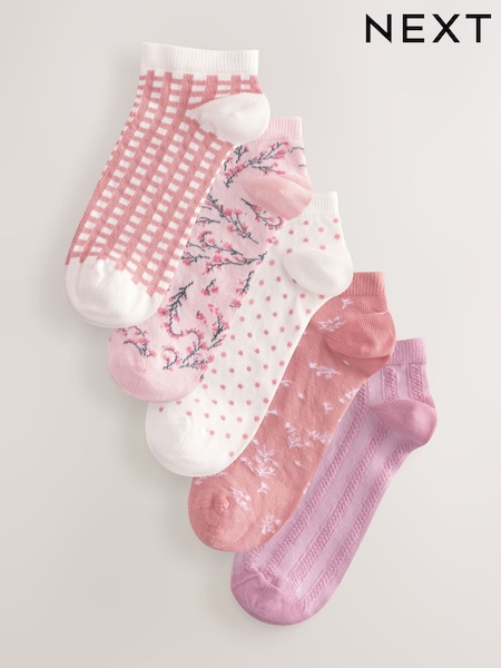 Pink Trainer Socks 5 Pack (AN8151) | €14.50
