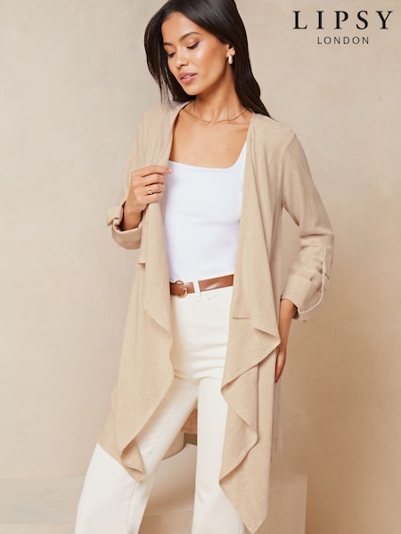 Lipsy Cream Waterfall Cardigan (AN8235) | INR 5,529