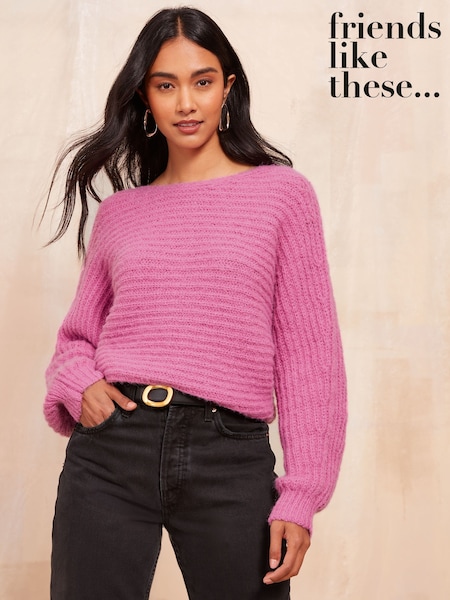 Friends Like These Eyelash Off The Shoulder Jumper (AN8408) | 151 LEI