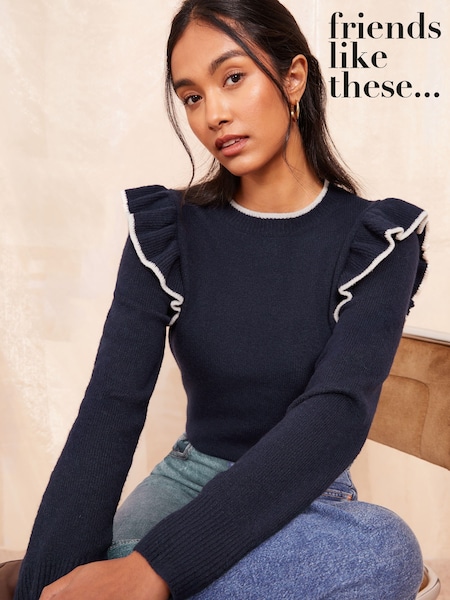 Friends Like These Ruffle Sleeve Jumper (AN8431) | 198 LEI