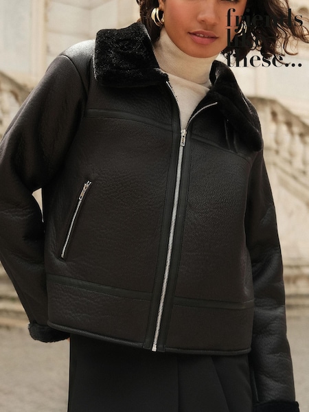 Friends Like These Bonded Aviator Style Jacket (AN8535) | 411 LEI