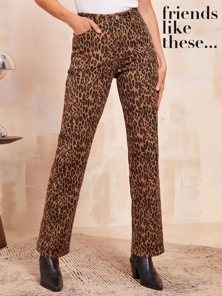 Friends Like These Animal Leopard Printed Denim Jeans (AN8572) | 2,944 UAH