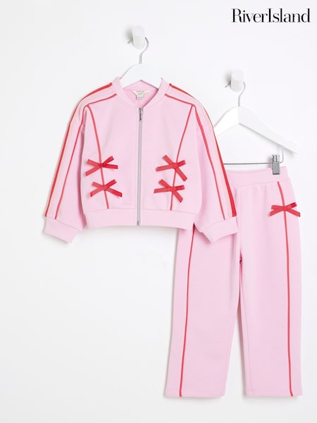 River Island Girls Bow Trim 100% Cotton Bomber Set (AN8628) | ‏186 د.إ.‏