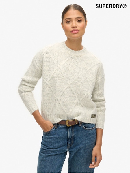 Superdry Grey Chunky Cable Knit Jumper (AN8638) | €94