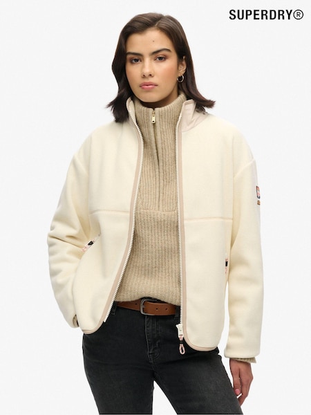 Superdry Cream Active Full Zip Fleece (AN8646) | €94