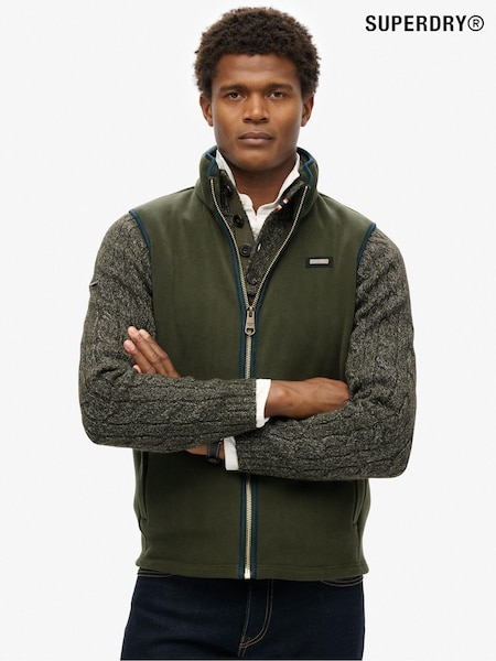 Vihreä - Superdry Estate Fleece Gilet (AN8651) | €102