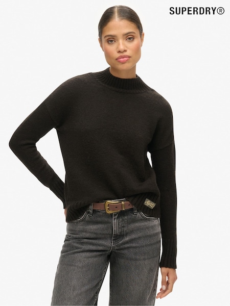 Superdry Brown Essential Mock Neck Jumper (AN8654) | 123 QAR